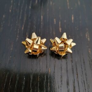 Gold Bow Earrings